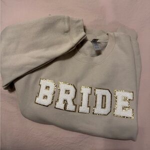 Bride Sweatshirt with Gold Sequin Letters